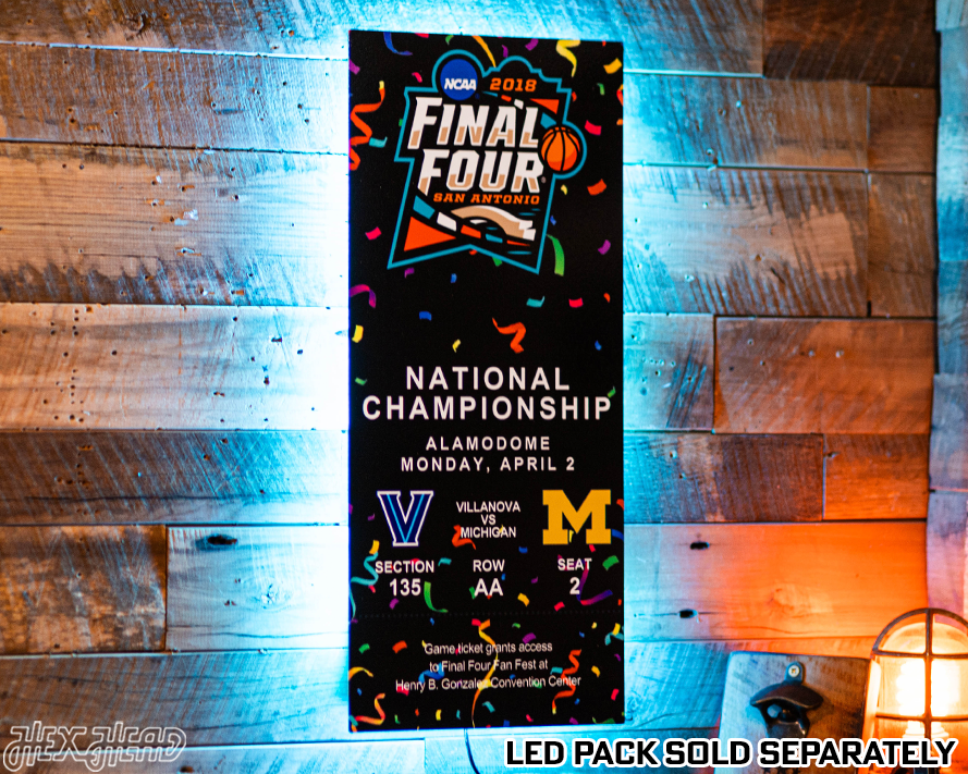 Villanova Wildcats 2018 National Basketball Championship Ticket Stub Single Layer Metal Wall Art