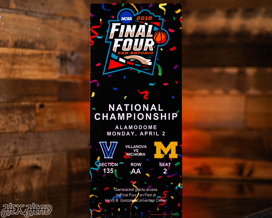 Villanova Wildcats 2018 National Basketball Championship Ticket Stub Single Layer Metal Wall Art