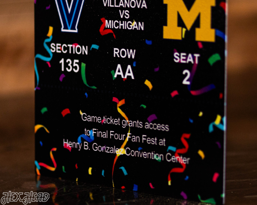 Villanova Wildcats 2018 National Basketball Championship Ticket Stub Single Layer Metal Wall Art
