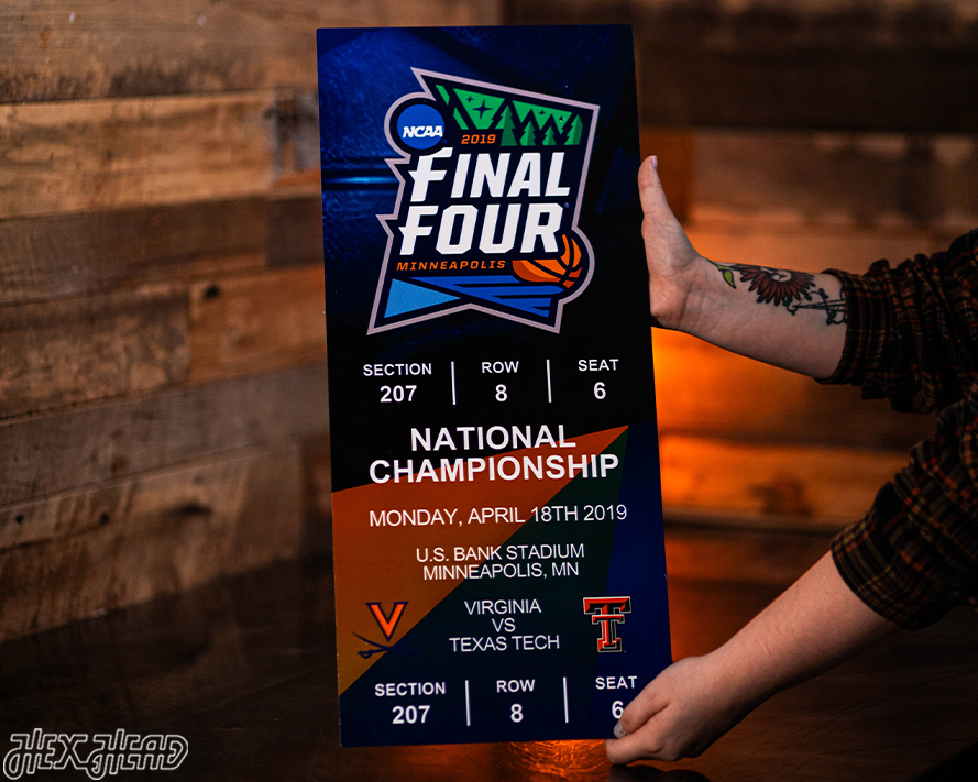 Virginia Cavaliers 2019 National Basketball Championship Ticket Stub Single Layer Metal Wall Art