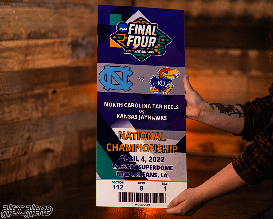 Kansas Jayhawks 2022 National Basketball Championship Ticket Stub Single Layer Metal Wall Art