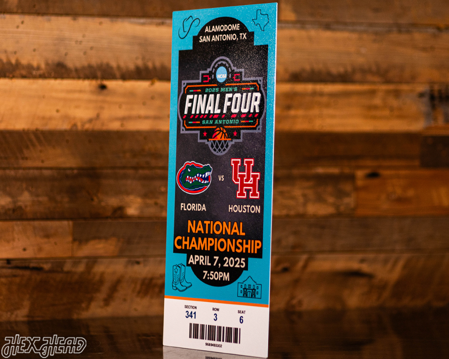 Florida Gators 2025 National Basketball Championship Ticket Stub Single Layer Metal Wall Art