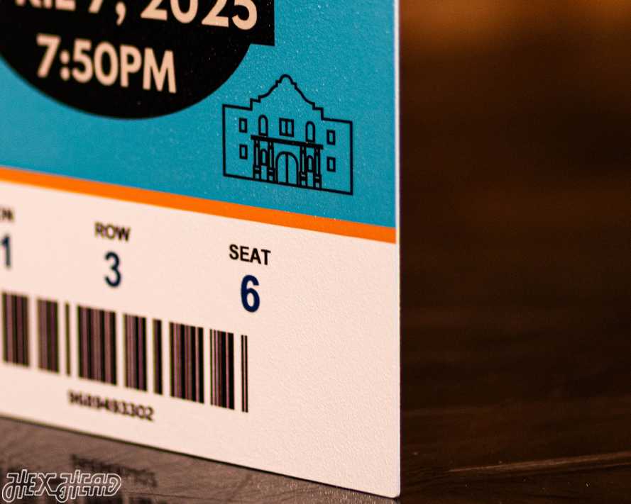 Florida Gators 2025 National Basketball Championship Ticket Stub Single Layer Metal Wall Art