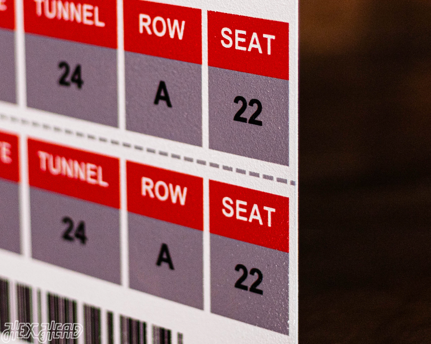 Florida State Seminole 2014 National Championship Ticket Stub Single Layer Metal Wall Art