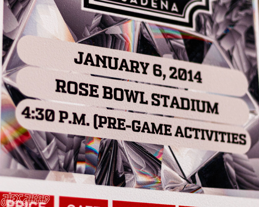 Florida State Seminole 2014 National Championship Ticket Stub Single Layer Metal Wall Art