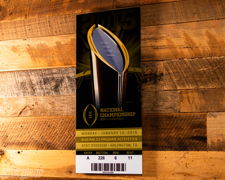 Ohio State 2015 National Championship Ticket Stub Single Layer Metal Wall Art