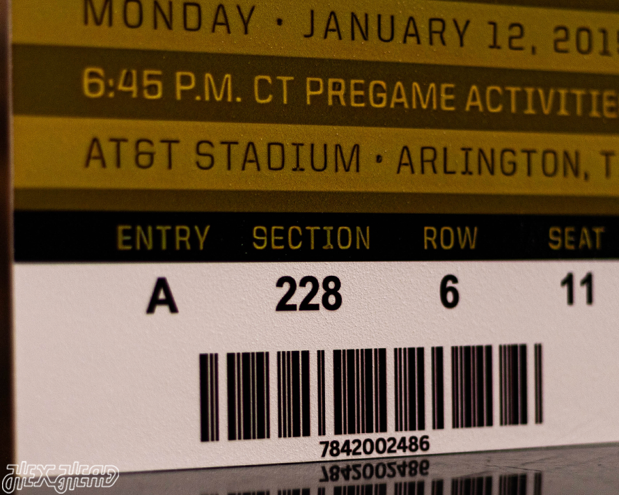 Ohio State 2015 National Championship Ticket Stub Single Layer Metal Wall Art