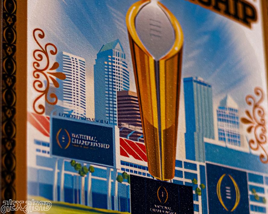 Clemson Tigers 2017 National Championship Ticket Stub Single Layer Metal Wall Art