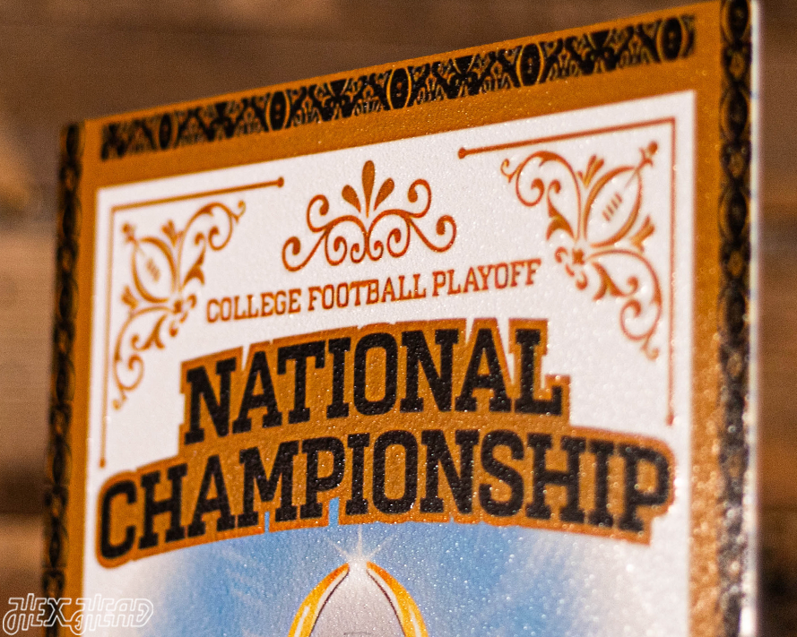 Clemson Tigers 2017 National Championship Ticket Stub Single Layer Metal Wall Art