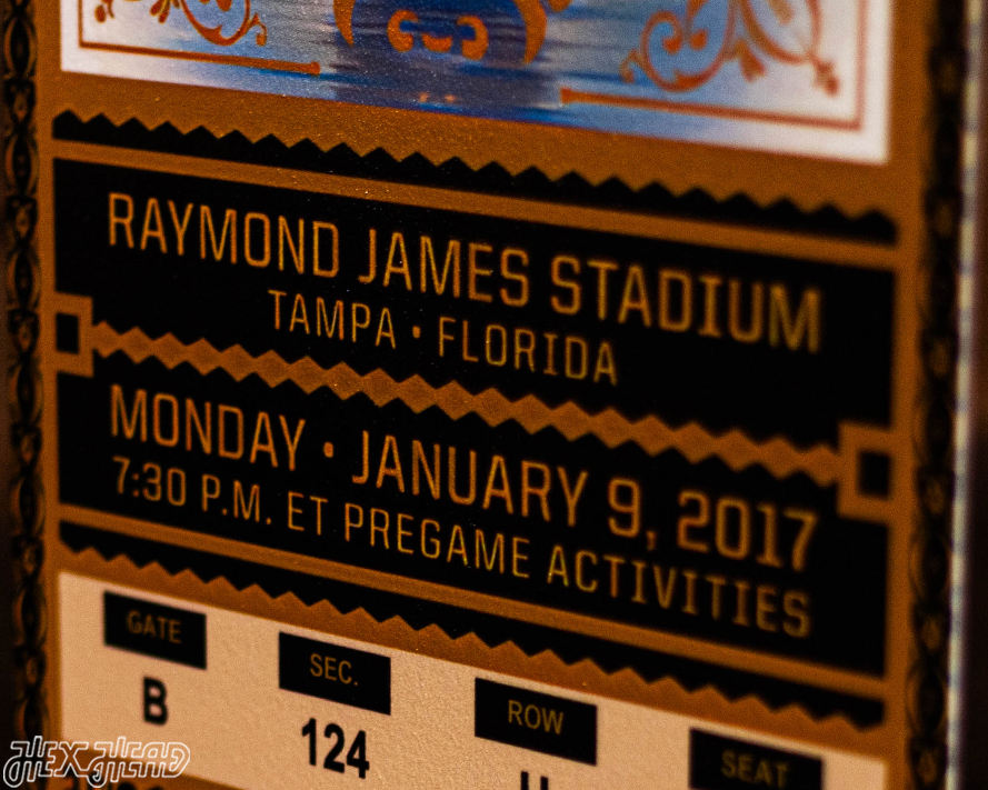 Clemson Tigers 2017 National Championship Ticket Stub Single Layer Metal Wall Art