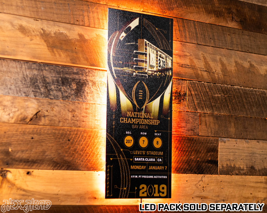 Clemson Tigers 2019 National Championship Ticket Stub Single Layer Metal Wall Art