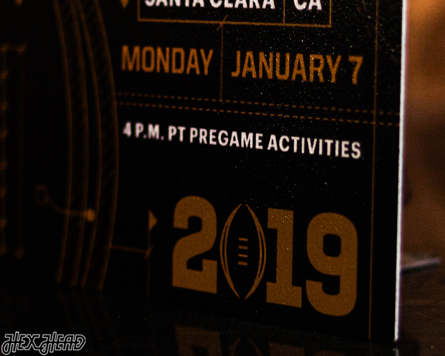 Clemson Tigers 2019 National Championship Ticket Stub Single Layer Metal Wall Art