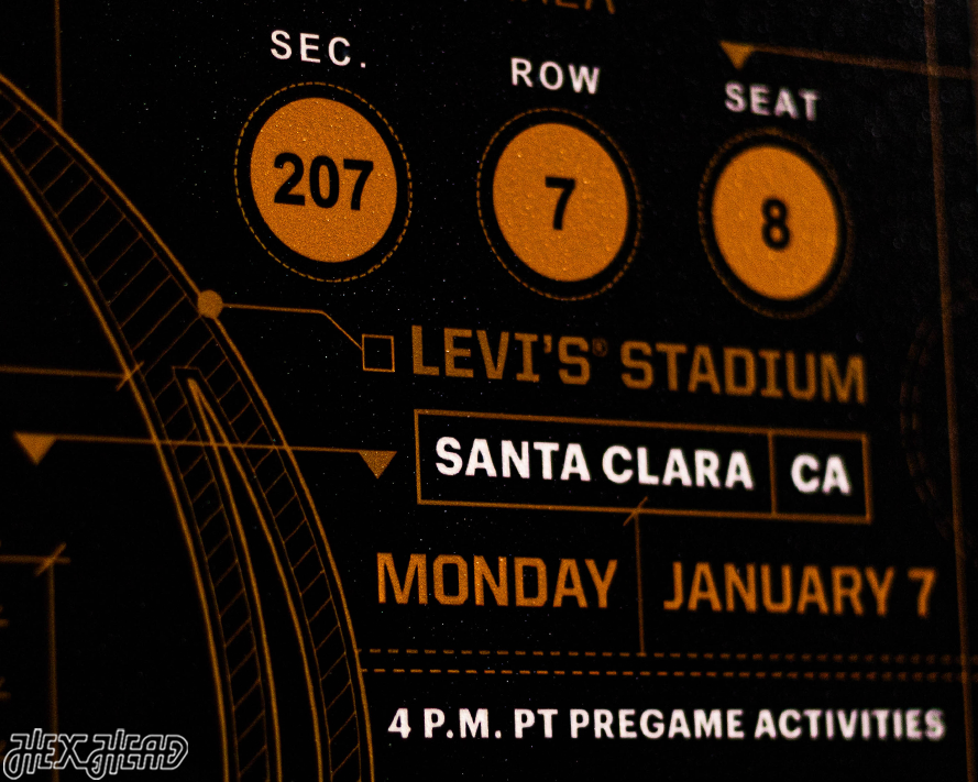 Clemson Tigers 2019 National Championship Ticket Stub Single Layer Metal Wall Art