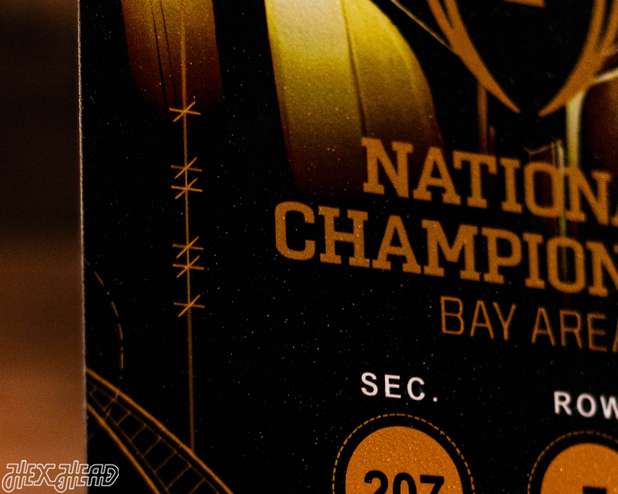 Clemson Tigers 2019 National Championship Ticket Stub Single Layer Metal Wall Art