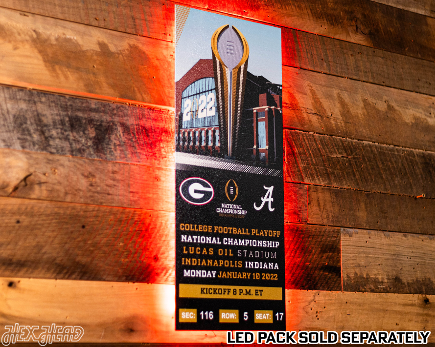 Georgia Bulldogs 2021 National Championship Ticket Stub Single Layer Metal Wall Art