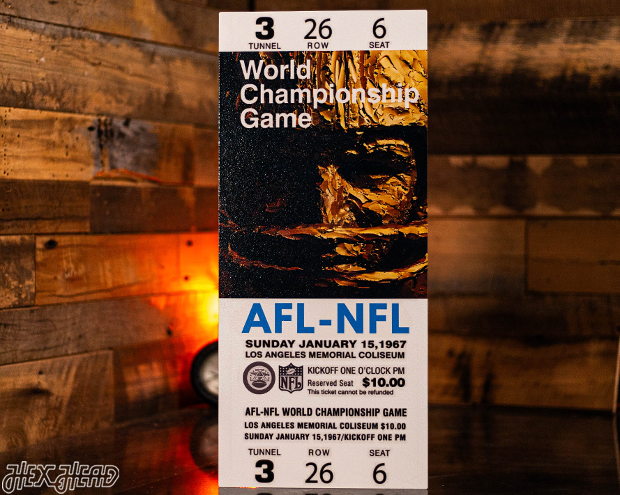 Green Bay Packers Super Bowl 1967 Ticket Stub Single Layer Metal Wall Art