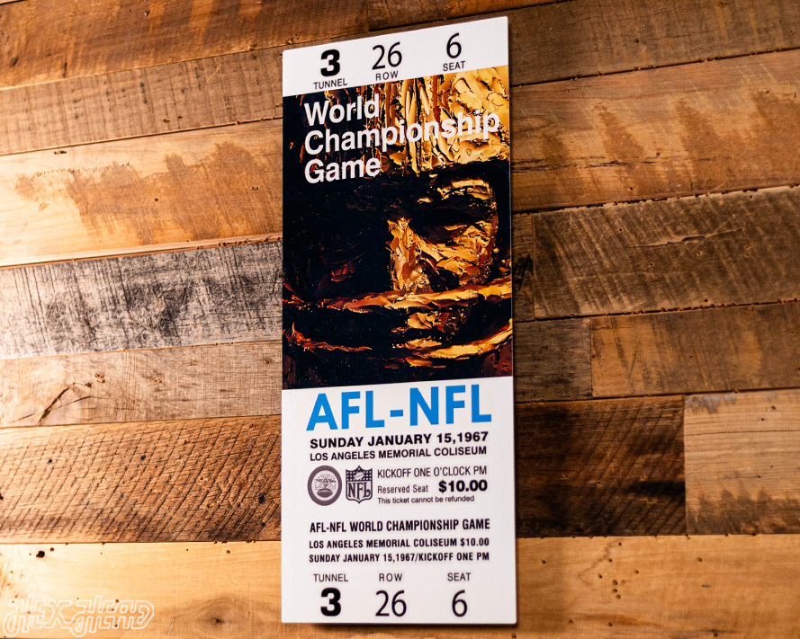 Green Bay Packers Super Bowl 1967 Ticket Stub Single Layer Metal Wall Art