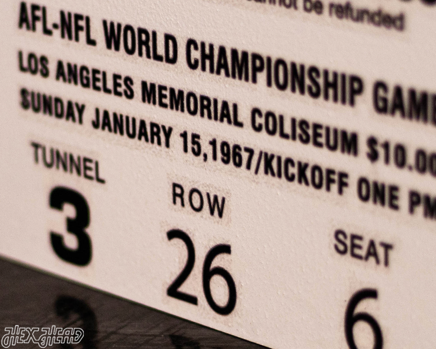 Green Bay Packers Super Bowl 1967 Ticket Stub Single Layer Metal Wall Art