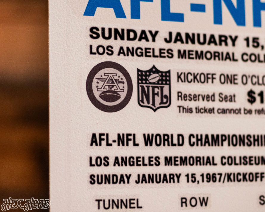 Green Bay Packers Super Bowl 1967 Ticket Stub Single Layer Metal Wall Art