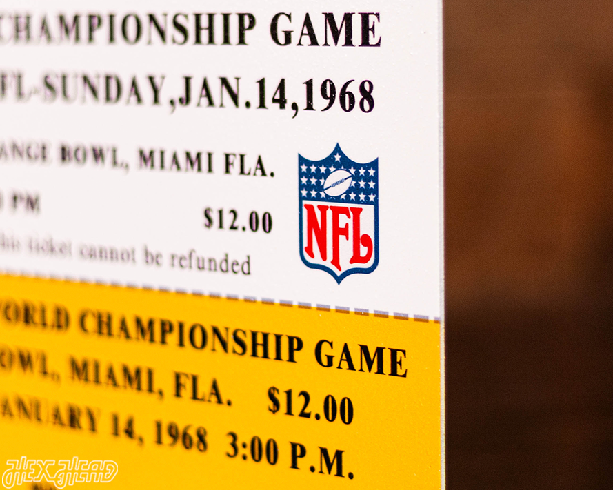 Green Bay Packers Super Bowl II Ticket Stub Single Layer Metal Wall Art