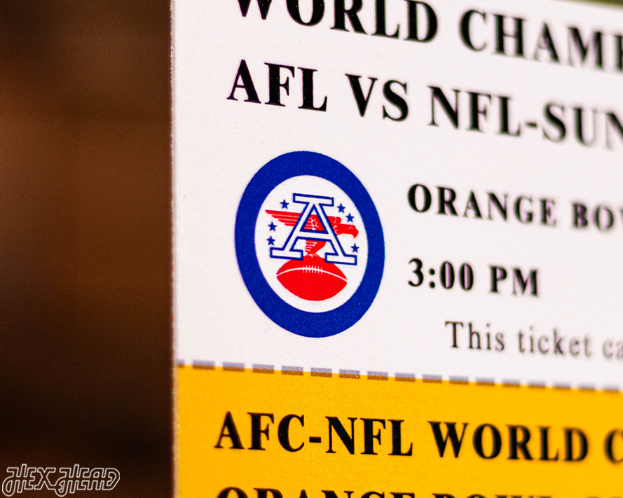 Green Bay Packers Super Bowl II Ticket Stub Single Layer Metal Wall Art