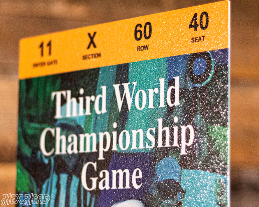 New York Jets Super Bowl III Ticket Stub Single Layer Metal Wall Art