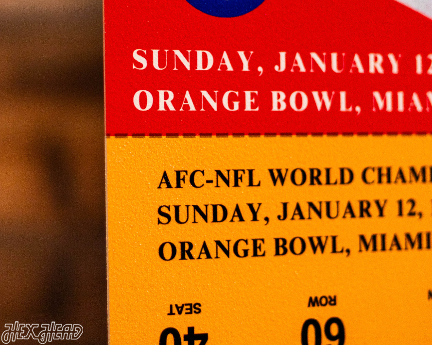 New York Jets Super Bowl III Ticket Stub Single Layer Metal Wall Art