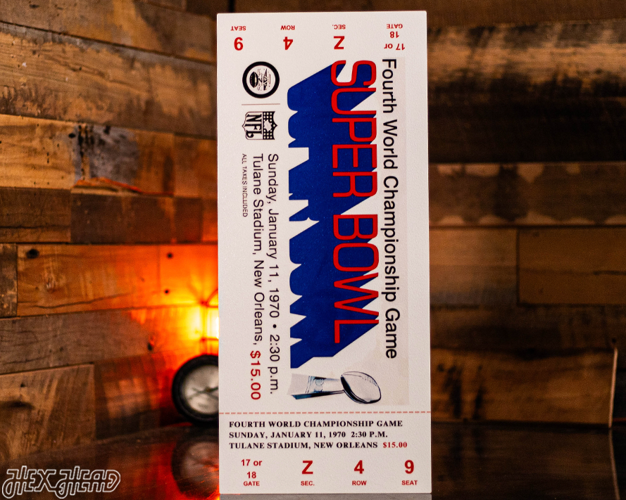 Kansas City Chiefs Super Bowl LV Ticket Stub Single Layer Metal Wall Art