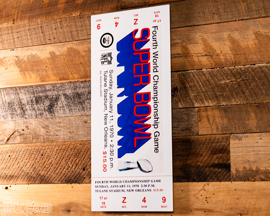 Kansas City Chiefs Super Bowl LV Ticket Stub Single Layer Metal Wall Art