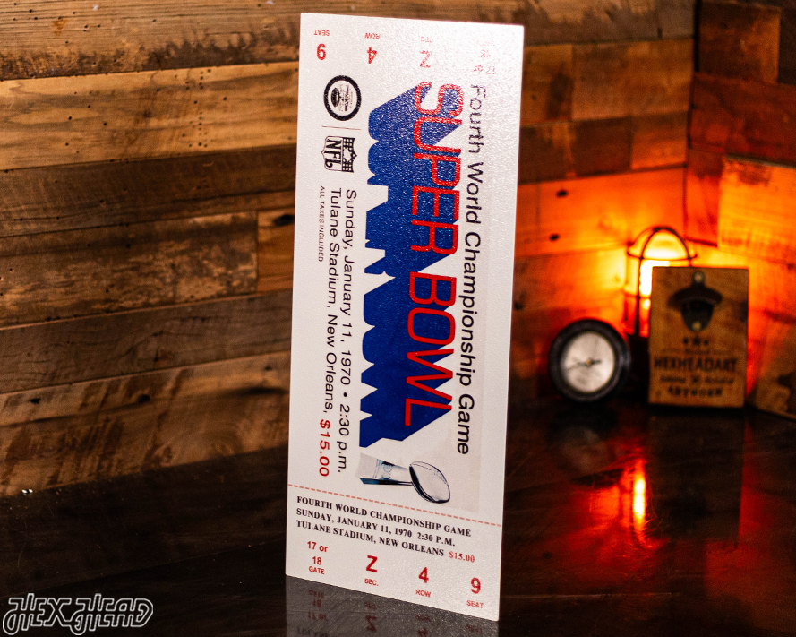 Kansas City Chiefs Super Bowl LV Ticket Stub Single Layer Metal Wall Art