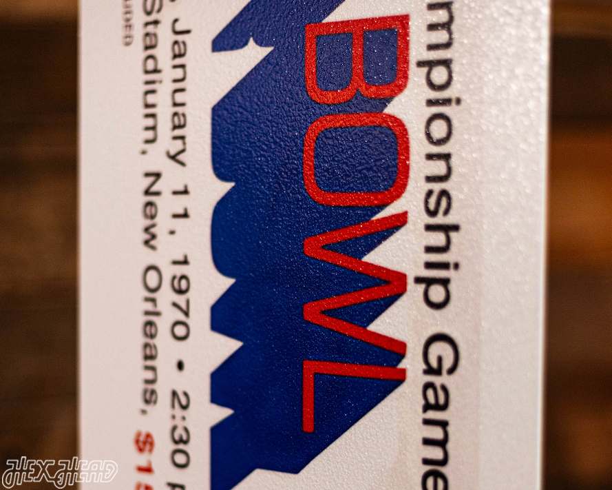 Kansas City Chiefs Super Bowl LV Ticket Stub Single Layer Metal Wall Art