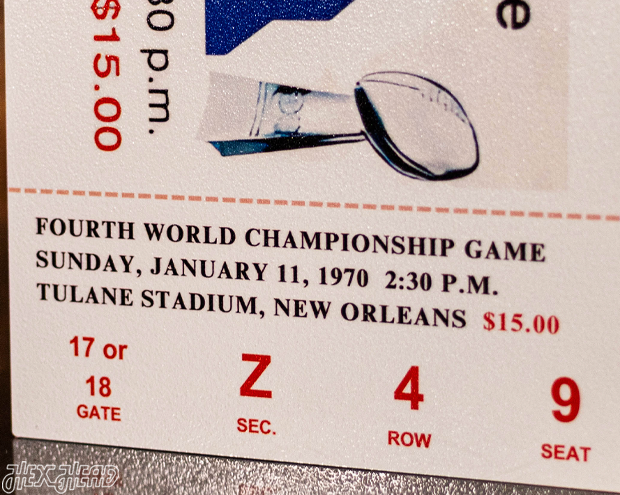 Kansas City Chiefs Super Bowl LV Ticket Stub Single Layer Metal Wall Art