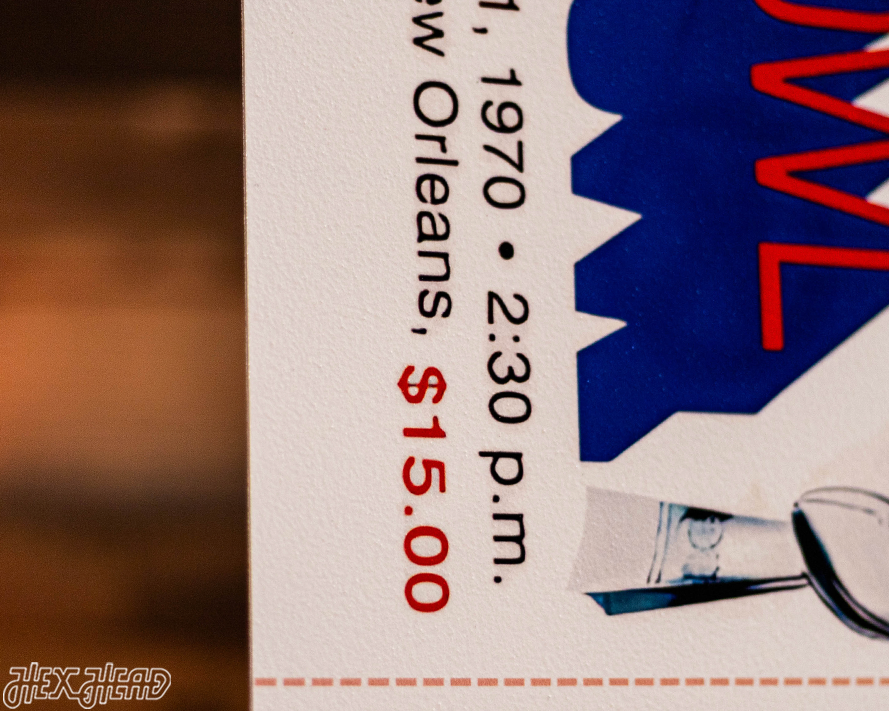 Kansas City Chiefs Super Bowl LV Ticket Stub Single Layer Metal Wall Art