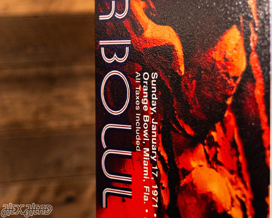 Baltimore Colts Super Bowl V Ticket Stub Single Layer Metal Wall Art