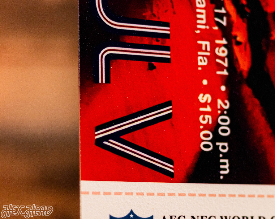 Baltimore Colts Super Bowl V Ticket Stub Single Layer Metal Wall Art