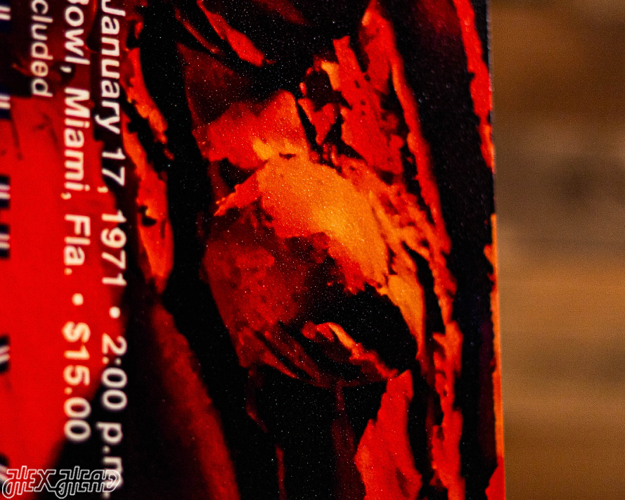 Baltimore Colts Super Bowl V Ticket Stub Single Layer Metal Wall Art