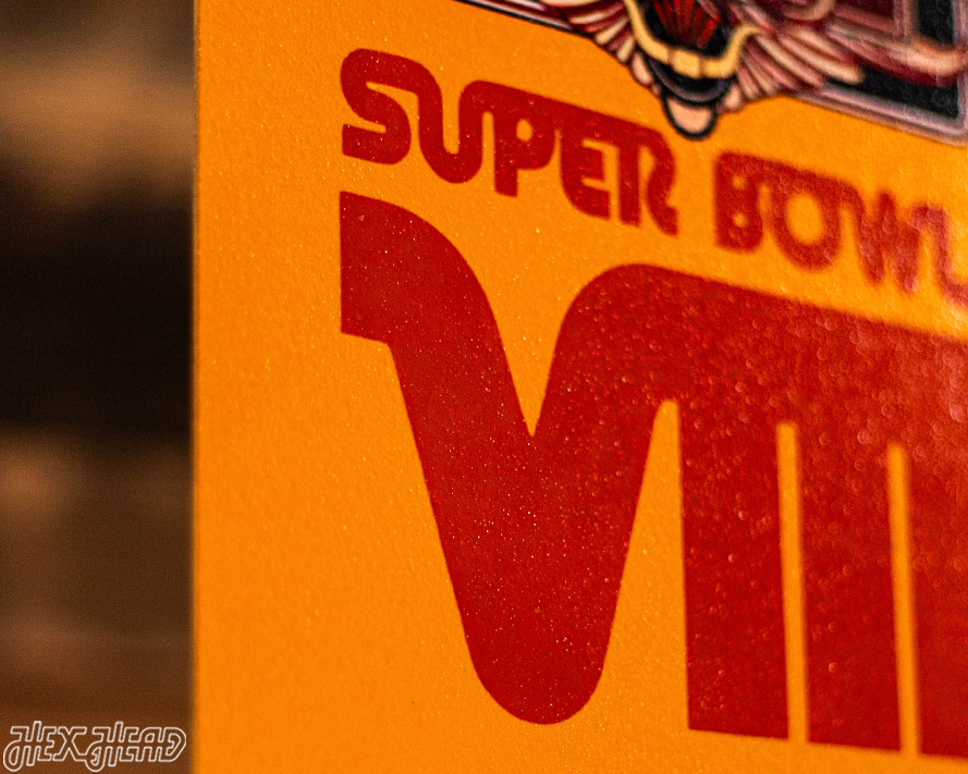 Miami Dolphins Super Bowl VIII Ticket Stub Single Layer Metal Wall Art