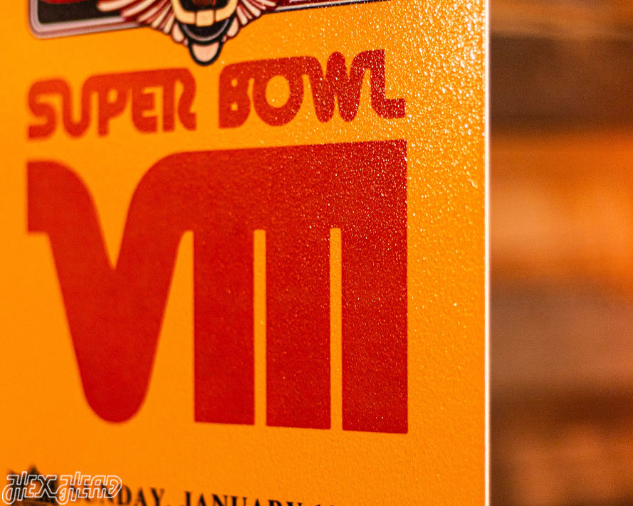 Miami Dolphins Super Bowl VIII Ticket Stub Single Layer Metal Wall Art
