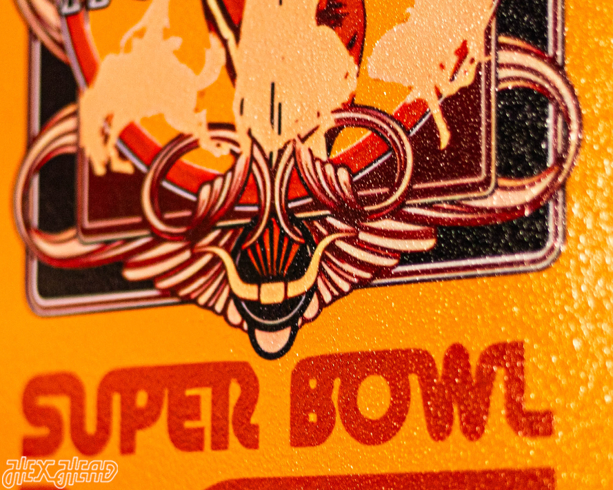 Miami Dolphins Super Bowl VIII Ticket Stub Single Layer Metal Wall Art