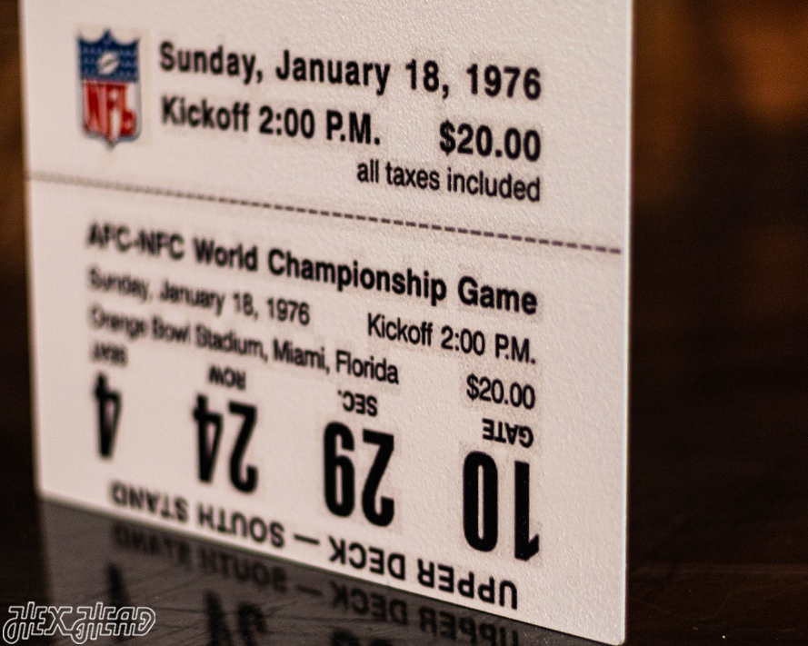 Pittsburgh Steelers Super Bowl X Ticket Stub Single Layer Metal Wall Art