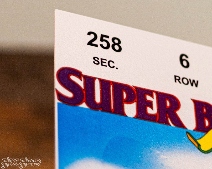 Dallas Cowboys Super Bowl XII Ticket Stub Single Layer Metal Wall Art