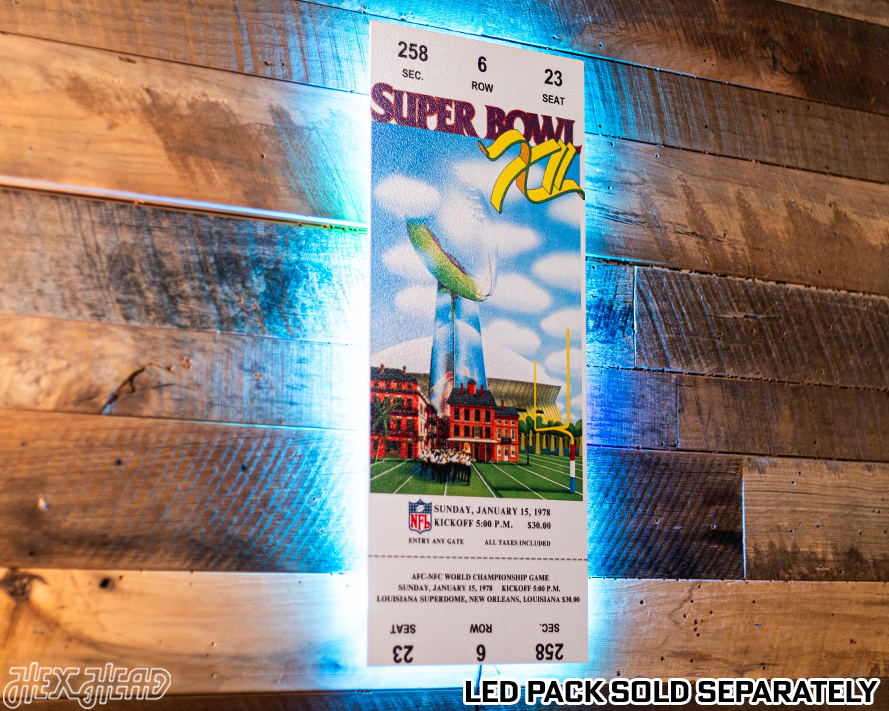 Dallas Cowboys Super Bowl XII Ticket Stub Single Layer Metal Wall Art