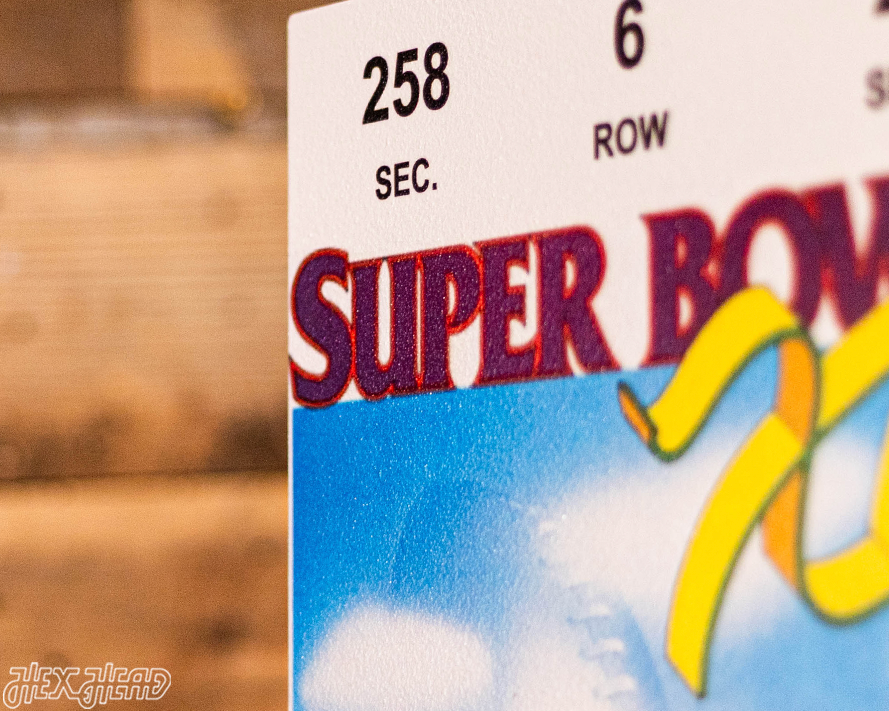 Dallas Cowboys Super Bowl XII Ticket Stub Single Layer Metal Wall Art