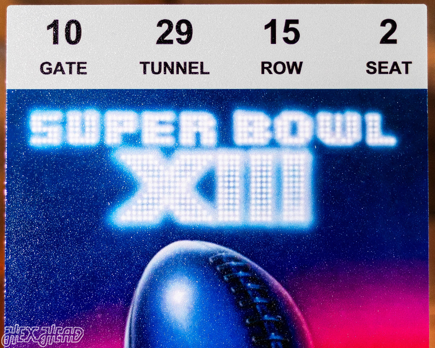 Pittsburgh Steelers Super Bowl XIII Ticket Stub Single Layer Metal Wall Art