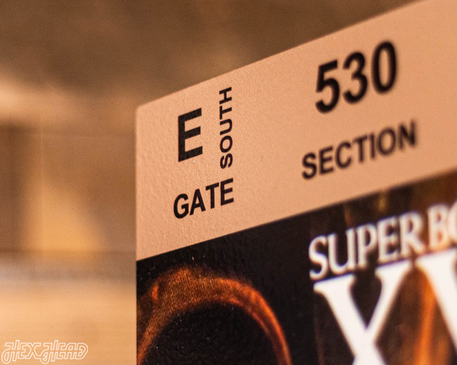 Las Vegas Raiders Super Bowl XV Ticket Stub Single Layer Metal Wall Art