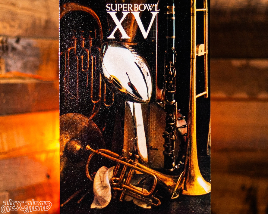 Las Vegas Raiders Super Bowl XV Ticket Stub Single Layer Metal Wall Art