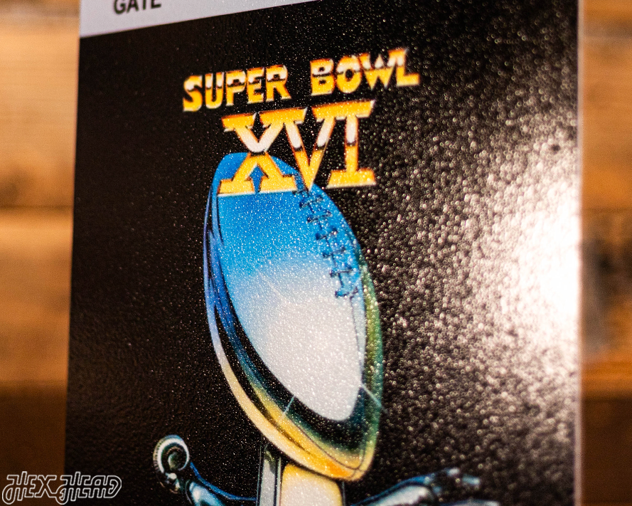 San Francisco 49ers Super Bowl XVI Ticket Stub Single Layer Metal Wall Art