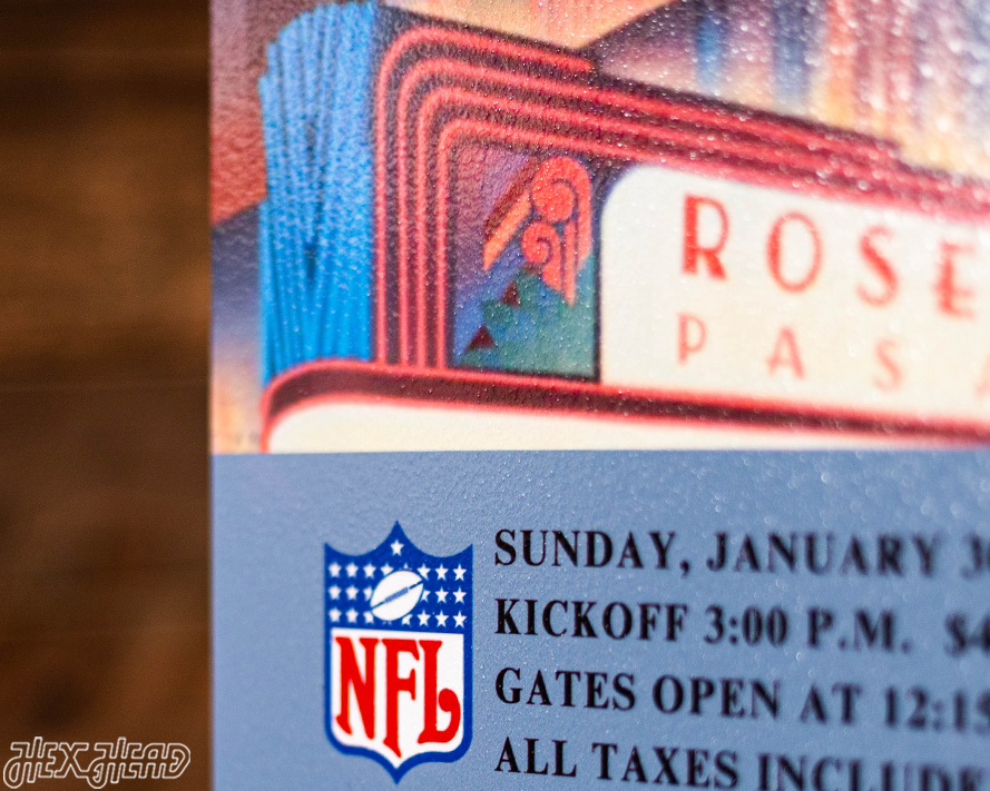 Washington Commanders Super Bowl XVII Ticket Stub Single Layer Metal Wall Art