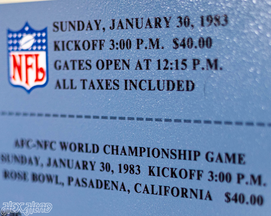 Washington Commanders Super Bowl XVII Ticket Stub Single Layer Metal Wall Art