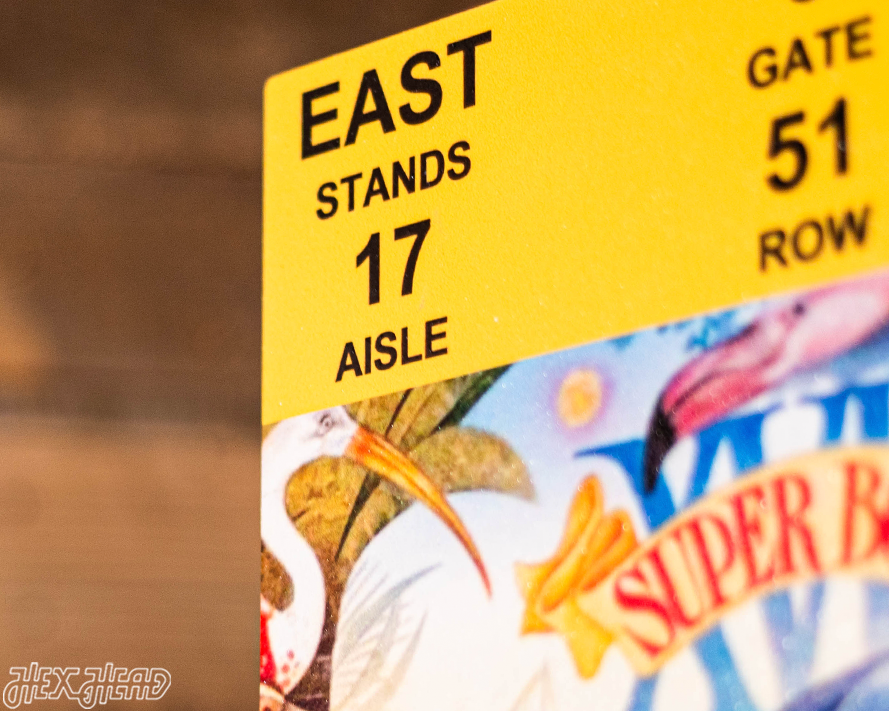 Las Vegas Raiders Super Bowl XVIII Ticket Stub Single Layer Metal Wall Art